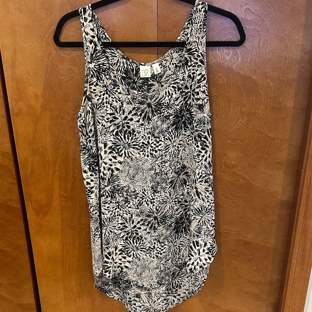 BP Black and White Floral Tank Top
